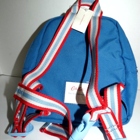 NWT Backpack Cath Kids London Tote Carrier Small Bag Blue Red Adjustable Straps - Picture 4 of 16